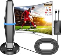 DVBT2 antena, DVB-T/DVB-T2 antena, spēcīgāka stieņa antena digitālajai televīzijai/Digitālā TV/DAB radio/DVB-T2 uztvērēja stick, maksimāla signāla kvalitāte, ar magnētisko pamatni, 3 m kabelis