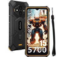 Ulefone Rugking 3 Pro Āra mobilie telefoni bez līguma, 16GB + 128GB/2TB Āra viedtālrunis Android 15, 48MP + 8MP, 6,56" HD+ 120Hz, 5700mAh, IP68 ūdensizturīgs mobilais telefons, Dual SIM/4G/5G
