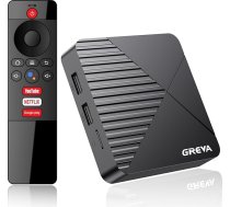 GREVA Android 13.0 TV Box, Android Box 4GB RAM 32GB ROM RK3528mini Quad-Core 64bit Cortex-A53 Chip, 8K UHD izšķirtspēja 2.4GHz/5.8GHz WiFi6 10/100M LAN Enternet Bluetooth 5.0 Smart TV Box