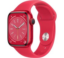 Apple Watch Series 8 (GPS, 45 mm) alumīnija korpusa izstrādājums (Sarkans) ar sporta siksniņu (Sarkans), viens izmērs (atjaunots)