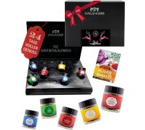 Hallingers Genuss Manufaktur Tējas Adventes kalendārs - 24 augstākās kvalitātes tējas šķirnes glāzē, zāļu tēja, augļu tēja, melnā tēja, zaļā tēja, tēja, dāvana sievietēm, vīriešiem, tējas mīļotājiem, Ziemassvētku kalendārs 2