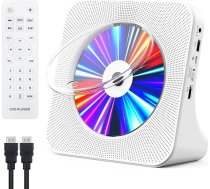 Gueray DVD atskaņotājs HDMI CD atskaņotājs Bluetooth ar skaļruni Atbalsta tālvadības pults Displejs FM radio ar CD atskaņotāju USB karšu atskaņošana 3,5 mm AUX modinātājs Austiņu ligzda Putekļu vāciņš Balts