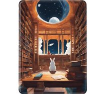 Futrālis Kindle Paperwhite 10. paaudzes 2018 6 collu korpusam Flip Leather Silicone Soft Case Auto Wake or Sleep Magnetic TPU Case Forest Firefly Sunflower Girl Bookhouse Pattern Case (10)