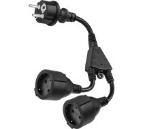 Verlängerungskabel, Kabel Verlängerung mit steckdosenverteiler 2 Fach, 2-in-1 Schuko 250V/16A, 3 x 1.5mm² Kabel Verlängerung, Mehrfachstecker für Steckdose für Zuhause, Büro, Lagerhaus