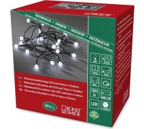 Konstsmide 1492-207 LED Berry Globe gaismas ķēde ar apaļām diodēm / izmantošanai iekštelpās (IP20) / darbojas ar akumulatoru: 3xAA 1,5 V (bez akumulatora) / 6 h taimeris / 20 ledus baltās diodes / melns kabelis