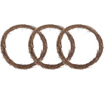 3 gabali 30cm dabiskā vīnogulāju vainags apaļš rotangpalmas vainags DIY amatniecības dabisko vīnogulāju vainagi sienas piekaramie rotājumi Helovīna Ziemassvētku kāzu ballīšu rotājumiem