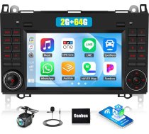 2G + 64G Android 15 GOHHDL Auto radio navigācija Mercedes Vito W639 Sprinter W906 A klases W169 B klases W245 ar Carplay Android Car, 7 collu radio ar GPS BT DSP WiFi FM RDS atpakaļgaitas kamera & Mic