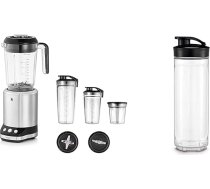 WMF Kult X daudzfunkcionālais mikseris, 25 000 apgr./min, 900 W, 2 ātrumi, 4 maisīšanas trauki, ToGo pudele un Kult X Mix & Go/Küchenminis dzeramā pudele 600 ml