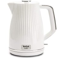 Tefal plastmasas tējkanna 1,7 l 2400 W elektriskā tējkanna Loft White Noņemams kaļķakmens filtrs BPA Free KO250830 Automātiska izslēgšanās KO250830