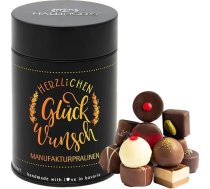 Hallingers Herzlichen Glückwunsch - manufaktūras šokolādes dāvanas, kas izgatavotas ar rokām bez alkohola no smalka kakao šokolādes (skārda) - Adventes kalendārs jaunu produktu un Adventes kalendāra piepildīšanai | Dzimšanas diena