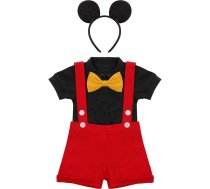 IBTOM CASTLE Unisex bērnu zēni meitenes Pirmā dzimšanas diena Mickey apģērbs Romper + tauriņš + bikšturi Šorti bikses Halloween Ziemassvētku džentlmenis apģērbu komplekts Foto Šaušanas mēneši