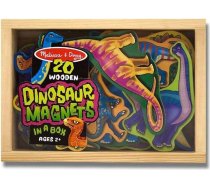 Dinozauri Koka 20 magnētiņi kastītē dāvanu komplekts + bezmaksas melissa & doug Scratch Art Mini Pad komplekts [04763]