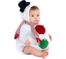 Bērnu Ziemassvētku apģērbs jaundzimušo meiteņu zēni sniegavīrs Romper šalle komplekts ar garām piedurknēm balta kapuci Jumpsuit Xmas drēbes A-106