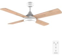 Cecotec griestu ventilators EnergySilence Aero 4250 DC Fresh. 40 W, līdzstrāvas motors, 42 collu diametrs ar 4 grozāmām lāpstiņām, LED apgaismojums, tālvadības pults, taimeris, 6 ātrumi.