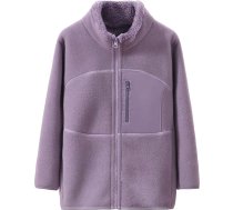 ANIMQUE Toddler bērnu rudens ziemas flīsa jaka zēni meitenes sabiezē Stand-Up apkakle vēja necaurlaidīgs bērnu Zip mētelis cietā vecāku un bērnu virsdrēbes topi