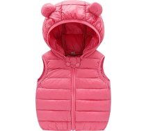 AIEOE Bērnu pūra jaka bez piedurknēm ar kapuci Pūra veste bez piedurknēm Rudens un ziemas apģērbs Ērti saglabāt siltumu Spilgtas krāsas 3-9 gadi