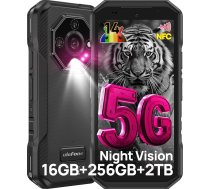 Ulefone Armor X32 Pro 5G āra viedtālrunis 2025, 16GB+256GB/SD-2TB Android 14 ar 64MP+16MP+25MP kameru 5,65 collu 5500mAh mobilais tālrunis 3 slots/Fingerprint/Face ID/GPS/OTG/NFC Black