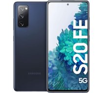 Samsung Galaxy S20 FE 5G, Android viedtālrunis bez SIM kartes, 6,5 collu Super AMOLED displejs, 4500 mAh akumulators, 128 GB/ 6 GB RAM, viedtālrunis tumši zilā krāsā -
