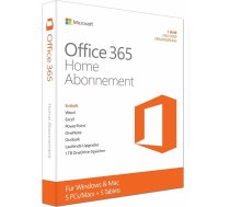 Microsoft Office 365 Home - 5PCs/MAC - 1 gada abonements - daudzvalodu (produkta atslēgas karte bez datu ievades)
