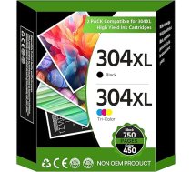 304XL daudzpaku printeru kasetnes HP 304 XL 304 melnās un krāsainās kasetnes HP Envy 5000 5030 5010 5020 5032 Deskjet 3750 3750 3760 2620 2622 2630 3720 3730 3766 0 376 2 3735 (iepakojumā ir