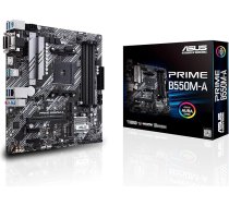 ASUS Prime B550M-A Gaming pamatplate, AM4 ligzda, microATX, Ryzen, PCIe 4.0, 2 x M-2, 1 Gb/s Ethernet, 6 Gbit/s SATA, USB 3.2 Gen 2 Type-A, Aura Sync RGB Header atbalsts