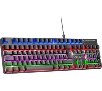 EMPIRE GAMING - K245 vadu mehāniskā spēļu tastatūra Switch MX Red (DE- QWERTZ) - C tips - priekš PC/PS4/PS5/Xbox - RGB 24 efekti - 105 taustiņi - N-Key Rollover (NKRO)