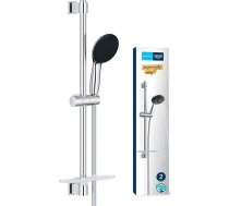 GROHE Vitalio 110 26952001 Dušas komplekts ar plauktu, 14 litri uz min (dušas sliedes komplekts ar 2 strūklu veidu dušas galviņu, 1,75 m šļūtene, 60 cm dušas sliede, līmēšanai vai urbšanai, bez līmes), apaļš, hroms