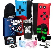 TUZT Videospēļu dāvanas vīriešiem Bērni Dzeramā pudele Gaismas glāzes Spilvenu pārvalki Gaismas zeķu vāciņš Atslēgu piekariņš, Gamer Ziemassvētku dzimšanas dienas dāvana zēniem pusaudžiem