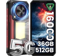 OUKITEL WP56 āra mobilais tālrunis 5G - 36 (12 + 24) GB RAM + 512GB/2TB ROM, 16000mAh, 108MP, 128DB skaļrunis, būvlaukuma mobilais tālrunis bez līguma ar 1000 lūmenu kempinga gaismu, 6,8 collu FHD+