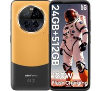 Ulefone Armor 23 Ultra Satellite mobilais tālrunis, 24GB+512GB izturīgs viedtālrunis 5G, 3.2X telefoto objektīvs 6.78 FHD+ 120Hz kamera 64MP, IP68/69K, Quick Charge 120W mobilais tālrunis/NFC/Android 13 Orange