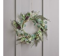 Lights4fun 40 cm Ziemassvētku vainags ar zelta ogām Ziemassvētku rotājums Vainags galda rotājums Ziemassvētku Adventes vainags