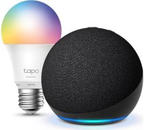 Echo Dot (5. Generation) | Antracīts + Tapo L530EA Smart Bulb (E27), Funktionert mit Alexa - Smart Home-Einsteigerpaket