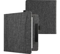 kwmobile Flip Case saderīgs ar Amazon Kindle Oasis 10. paaudzes ierīcēm - priekšējā kabatas siksniņa - tumši pelēks