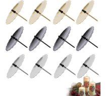 12 metāla sveču turētāju komplekts, 6 cm adventes vainaga sveču turētājs, 3 krāsu sveču aizbāžņi, sveču plāksne, sveču turētājs ar smaili DIY Ziemassvētku adventes vainaga puķu podam (sudraba/zelta/melna)