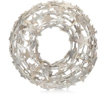 Com-four® Vīniņu vainags ar zvaigznēm, dekoratīvs galda vainags no zariem, dabīgs durvju vainags, ar ko rotāt pašiem, DIY dabīgs vainags kā galda dekors, logu rotājums, durvju pakaramais (1 gab.),