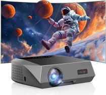 Gudrais projektors 4K HDR, 1800 ANSI LED projektors, mājas kinozāles spēļu dienas gaisma, Ultra HD Android TV projektors ar aplikācijām WiFi 6 Bluetooth 5.4 WLAN, NFC, TOF Automātiskā fokusēšana, trapeces korekcija HDMI ARC Griestu kamera