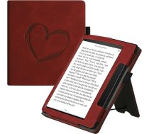 kwmobile Flip Case saderīgs ar Amazon Kindle Oasis 10th Generation - Heart Brush Dark Red