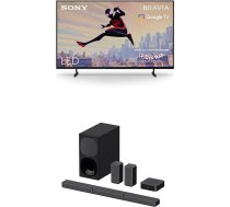 Sony BRAVIA KD-43X80L LED 4K HDR Google TV HT-S40R 5.1 kanālu skaņu panelis, melns