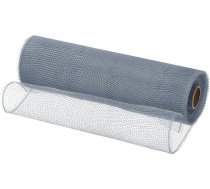 QUARKZMAN Džutas tīkls, 1 gabals 10 collas x 30 pēdas PP dekoratīvā sieta lentes sieta lentes iepakošanai Ziemassvētku vainags partiju rotājumi DIY amatniecība, pelēks