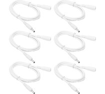 PATIKIL 3 pēdas līdzstrāvas pagarinājuma kabelis no vīrieša līdz sievietei, 3,5 x 1,35 mm, 6 gabali 24AWG kabeļa adaptera uzlādes kabelis LED lentēm, DVR, maršrutētājam, kamerai, balts