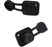 HangTon Pack of 5 HDMI 2.0 ūdensizturīgs savienotājs savienotājs paneļa ligzda Bulkhead Feed Through, D-Type Inline Cable Female to Female pagarinājums
