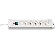 Brennenstuhl Premium Plus 6 kontaktligzdu pagarinātājs ar slēdzi, 3 m, balts, 1390221066