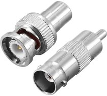 Piegādes karte BNC RCA Jack adaptera kontaktdakša spraudnis CCTV kamerai, BNC Male uz RCA Female 10 gab. un BNC Female uz RCA Male 10 gab.