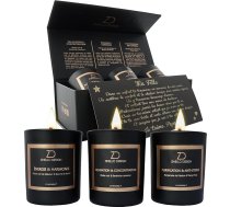 ZINELLO DESIGN - aromātiskās sveces aromterapijas dāvanu komplekts ar 3 aromātiskajām svecēm mājai, dabīgs sojas vasks, ideāli piemērots Mātes dienai, Ziemassvētkiem, dzimšanas dienai, kāzām