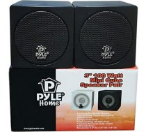 Griezes momenta kaste Parāda kubs Pyle PCB3BK Black 100 W RMS ir 200 W Max 9,00 cm kvadrātveida iekštelpām, datoram, planšetdatoram, MP3, Dolby Digital Surround TV vai satelīta sistēmai Mājas kinozāles vai birojā, automašīnā,