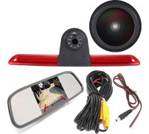 1280 x 720 pikseļu Super HD auto bremžu gaismas atpakaļgaitas kameras komplekts ar atpakaļskata spoguļa monitoru, nakts redzamības atpakaļgaitas kameras nomaiņa Mercedes Sprinter W906 W907 W910 316 CDI/VW Crafter
