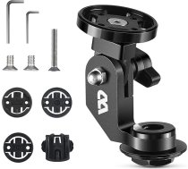 KMRDND Stema vāciņš velosipēda datora stiprinājumam Garmin Edge 130, 530, 540, 800, 830, 840, 1000, 1030, 1040 Plus, Edge Explore 2 un Wahoo Elemnt Roam/Bolt v2/Mini velosipēda datoram (regulējams leņķis)
