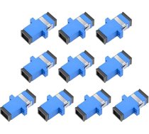 Iepirkumu karte SC uz SC optisko šķiedru savienotājs atloka tipa optisko šķiedru optiskais adapteris Singlemode/Multimode Simplex Pack of 10
