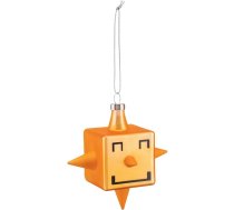 Alessi Cubik Star GJ02 2 - Dekoratīvs Ziemassvētku dizains Vintage piecstaru zvaigzne, stikla pūkains mango dekors, dzeltens