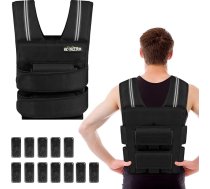 Henkelion Regulējama svara veste vīriešiem un sievietēm ar noņemamiem dzelzs atsvariem, 10,9 kg/18,1 kg ķermeņa svara veste, regulējama skriešanai, treniņiem, treniņiem, skriešanai, skriešanai, pastaigām